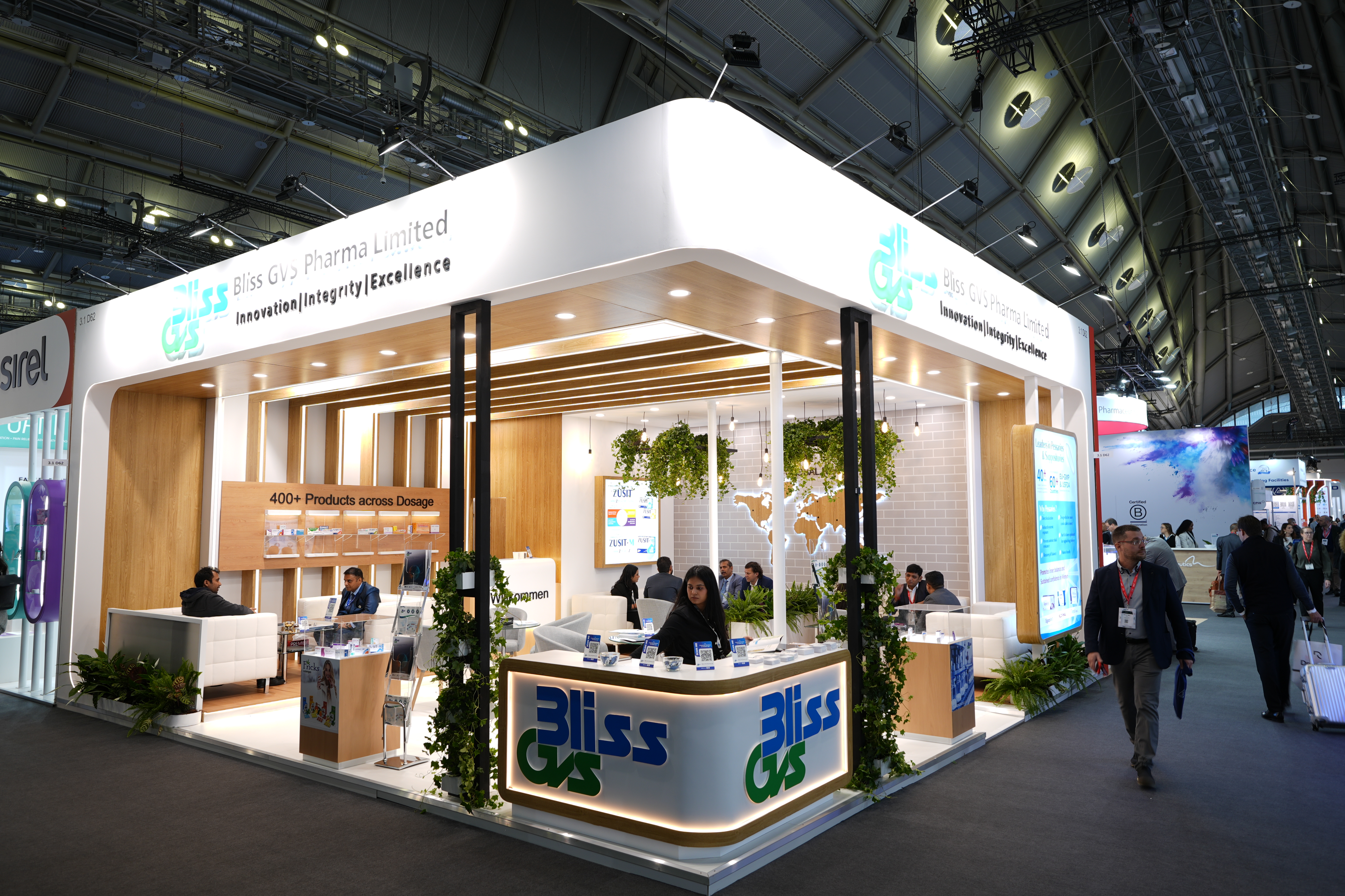 Pharmaceutical exhibition stand