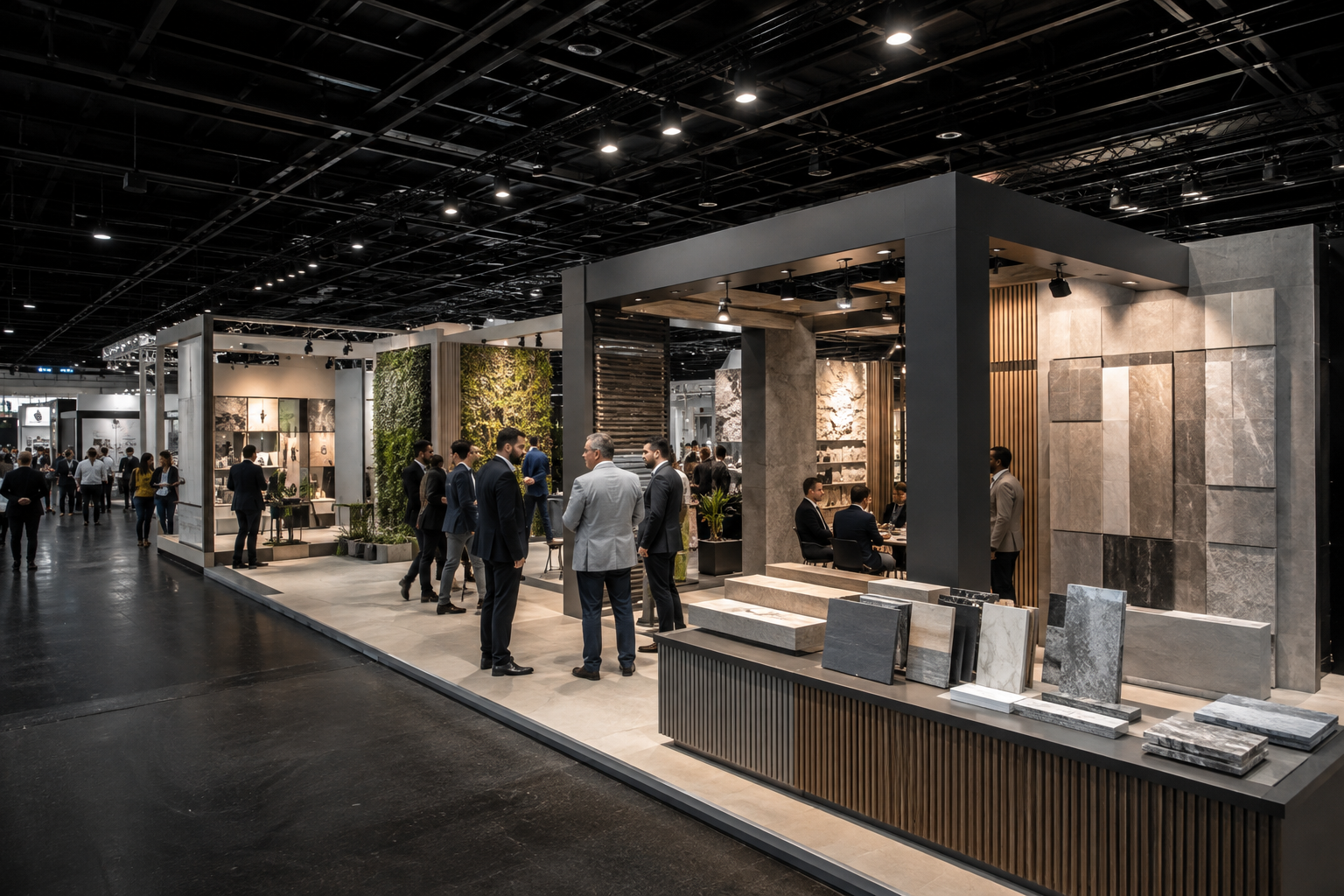 Construction and building materials exhibition stand