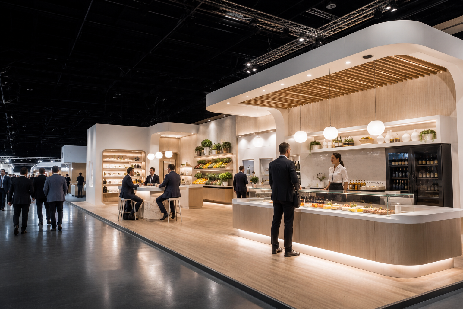 Food and beverage exhibition stand